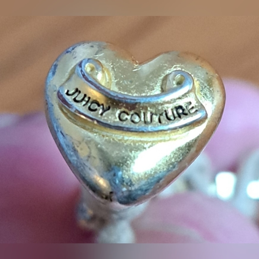 Vintage Y2K Juicy Couture Beige Hemp & Bling Casual Wrap Casual Bracelet Jewelry - Picture 4 of 4
